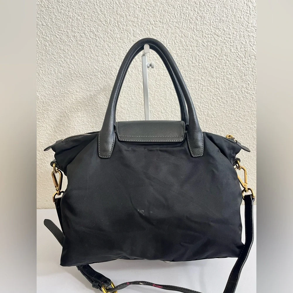 Prada Black Nylon Tote with Gold Hardware - Picture 14 of 16
